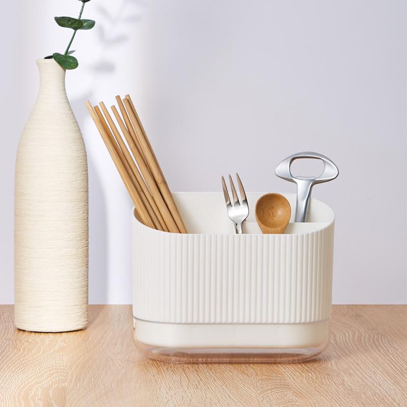 

Multi-Functional Kitchen Draining Rack for Chopsticks, Spoons, and Tableware Light Luxury Green