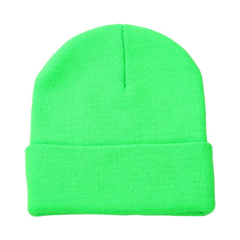 Jednobarevná oversized pletená čepice Zimní teplá akrylová čepice Pánská dámská Minimalistický styl