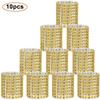 10pcs Napkin Rings, gold/silver Bling Napkin Holder Bulk Rings Buckles for Wedding Dinner Party Table Decor Holiday Parties