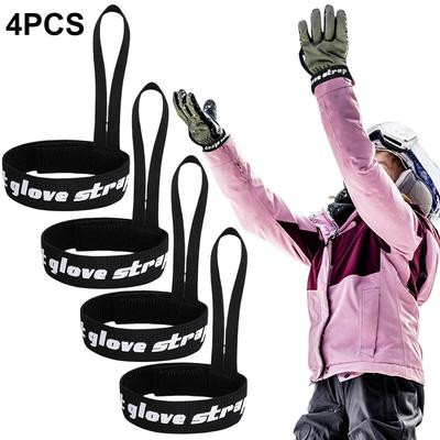 4/8PCS Elastic Snowboard Glove Strap Anti-Lost Glove Safety Strap Ski Glove Leash Holder for Camping Skiing Outdoor Activities
