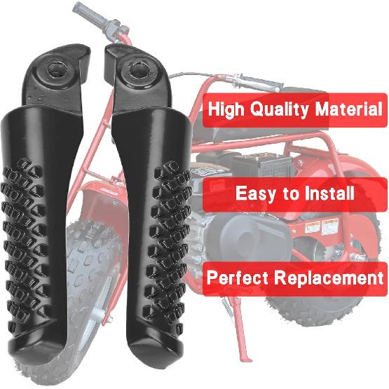 GREHUA Mini Bike Foot Pegs Compatible With Coleman Powersports BT200X CT200U CT200U-EX CT100U Trail 200 CC100X 212Cc 196Cc 6.5Hp Motor Minibike Parts
