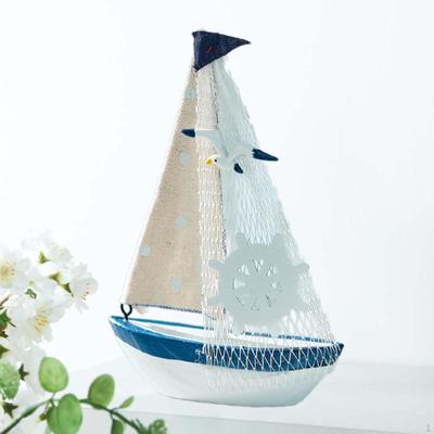 Miniaturowy Żaglówka Rękodzieło Drewniane Stół Urocza Figurka Ornament Rzeźba na Dekorację Kominka