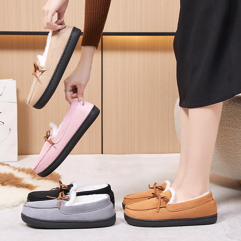 Women's shoes autumn and winter cotton shoes women's winter velvet shoes thickened cotton boots cold and warm snow boots fluffy shoes