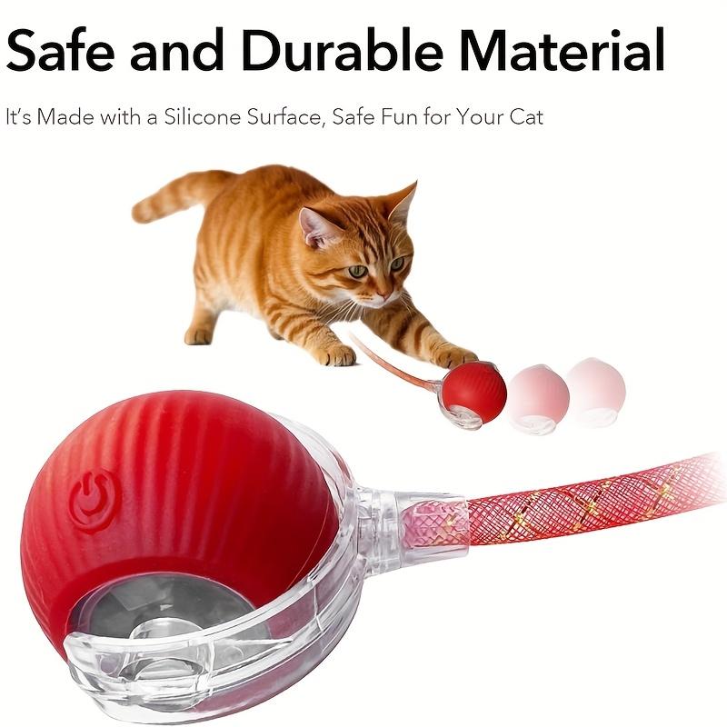 Smart Interactive Cat Toy Ball with Rope - Durable Silicone Self-Playing Pet Toy for Indoor Cats