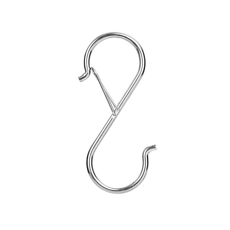 Windproof S-shaped Hook for Kitchen and Dorm: No-Punch Hanging Hook for Clothes and Cured Meat