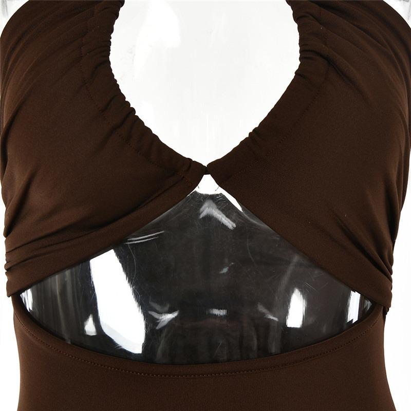 Modă Nouă Halter Fără Spate Petrecere Rochie Sexy Femei Șliț Înalt Șnur Neregulat Elegant Solid Rochii Lungi Femei Slim Fără Mâneci Rochie de Seară 25925