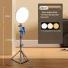 Dual-Position Desktop Tripod with Fill Light for Mobile Live Broadcasting