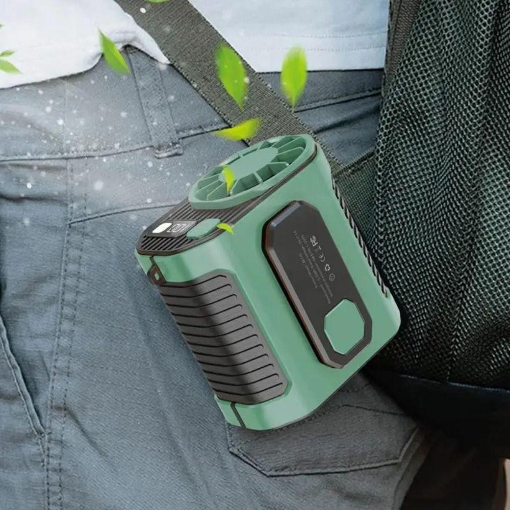 5000mAh Waist Clip Fan 3 Speeds Personal Body Fan Long Use Life Waist-mounted Fan  Cooling