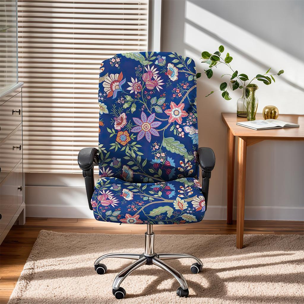 Elastischer bedruckter Milchseiden-Bürostuhlbezug kratzfest für Katzen Computer-Drehstuhlbezug