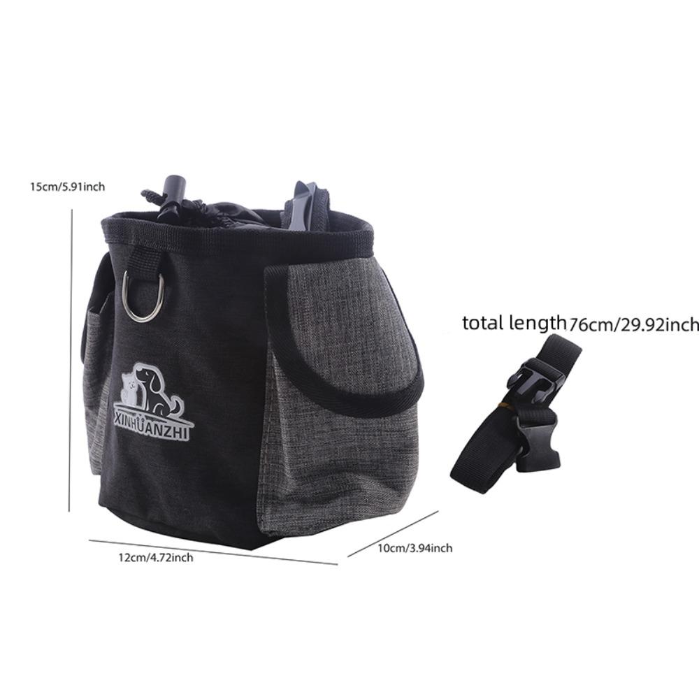 Oxford Dog Training Pouch Large Capacity Dog Snack Bag Detachable Dog Treat Bag  Outdoor