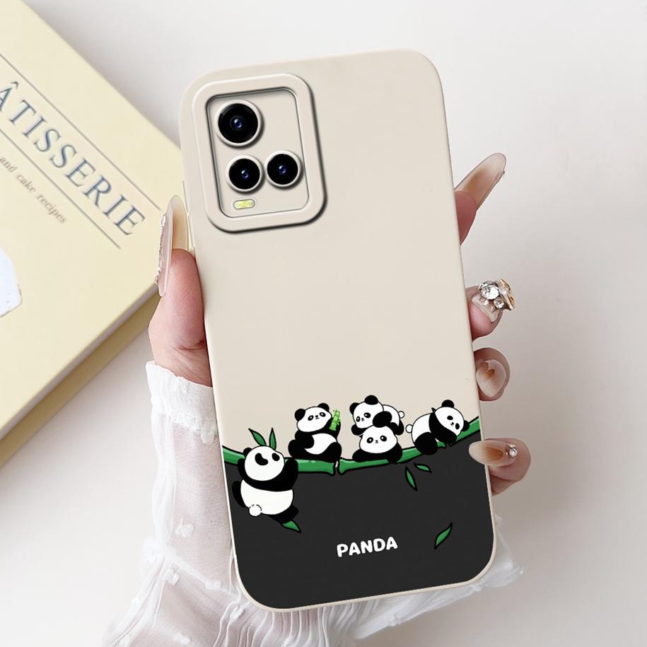For Vivo Y33s Case V2109 Shockproof Cover Cute Dinosaur Panda Fundas Cases For Vivo Y21 2021 Y21A Y21S Y21T Y33T VivoY33s Bumper