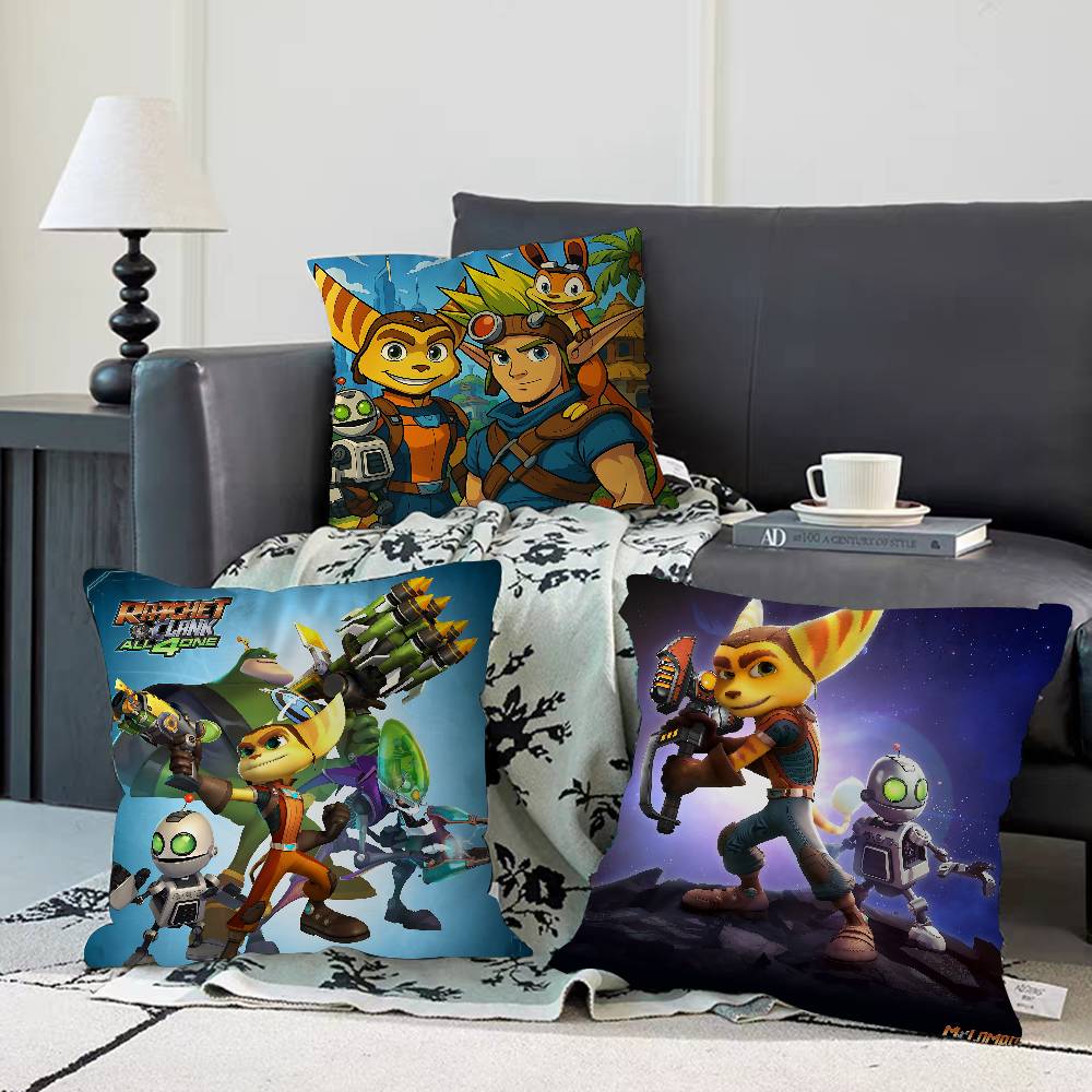 Polštářek Ratchet And C-Clank – Odnímatelný, Omyvatelný Potah Polštářku – Celoroční Měkké Len