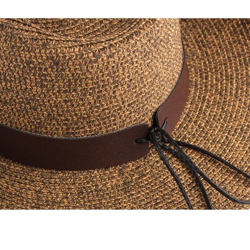Meier Mixed color straw hat western cowboy straw hat outdoor sun hat
