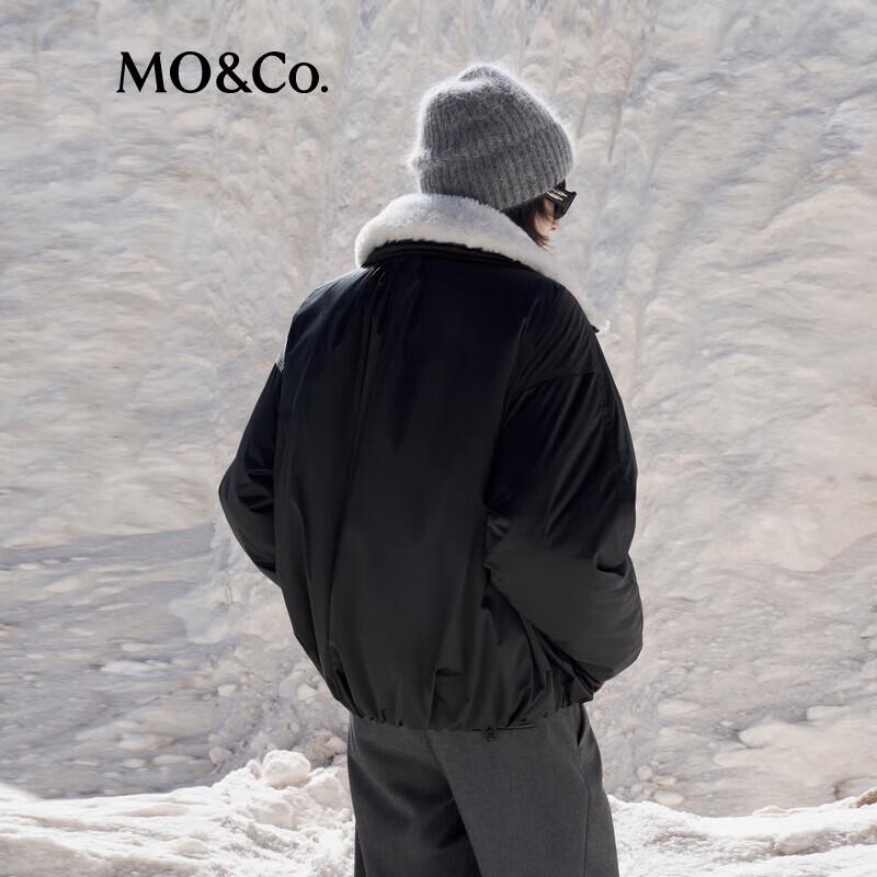 MO&Co. 2024 Winter Detachable Fur Collar Loose Down Jacket