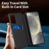 Custodia Portafoglio a Libro S-View in Pelle per Samsung Galaxy S25/S24/S23/S22 Ultra Plus S23 FE S25edge A56 A55 con Tasca per Carte Copertura Antiurto