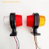 Heavy Duty Truck LED Side Marker Light Double Sided Amber Red Waterproof Lamp for Trailer RV Caravan Road Safety