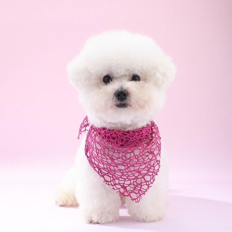 Halloween Pet Costume Dog Cats Neckerchief Cobweb Collar Scarf Pet Birthday Supply Dog Bandana Soft Triangular