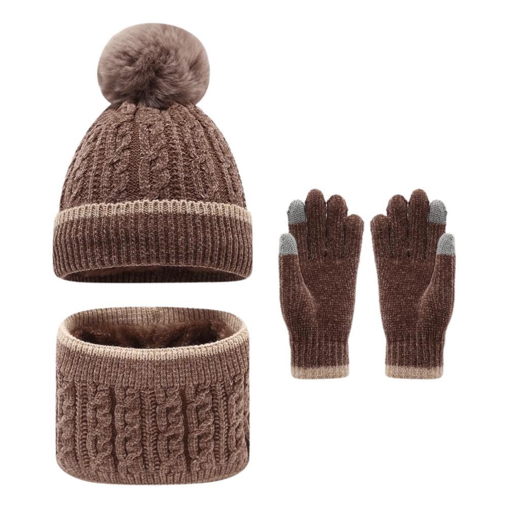 Knitted Winter Hat Scarf Gloves Thicken Toddler Winter Hat New Thickened Knitted Hat Outdoor Use