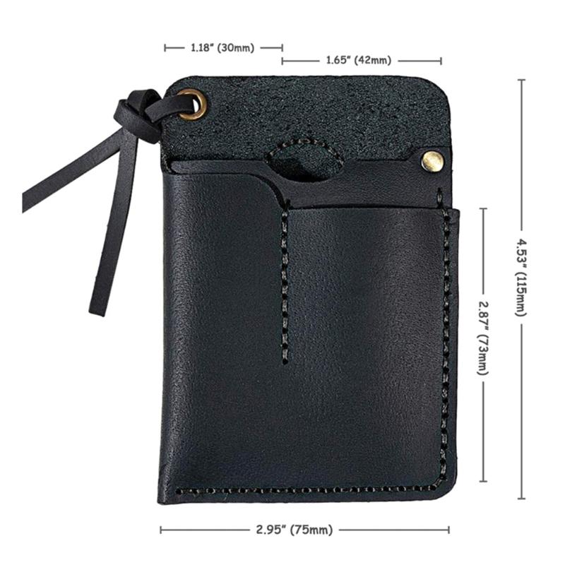 Lightweight Handmade EDC Organizer Leather Sheath for Flashlight Pen Military Multitool PU Leather 11.5x7.5cm/4.5x3inch