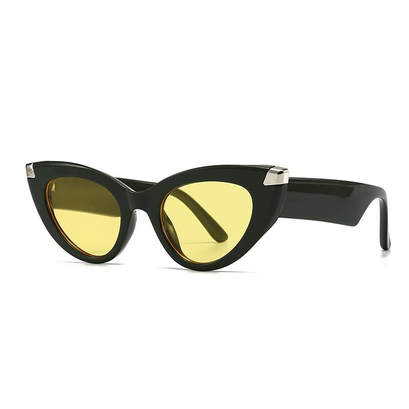 Cross-Border Narrow Zebra Pattern Sunglasses Cat Eye Sunglasses Lh155