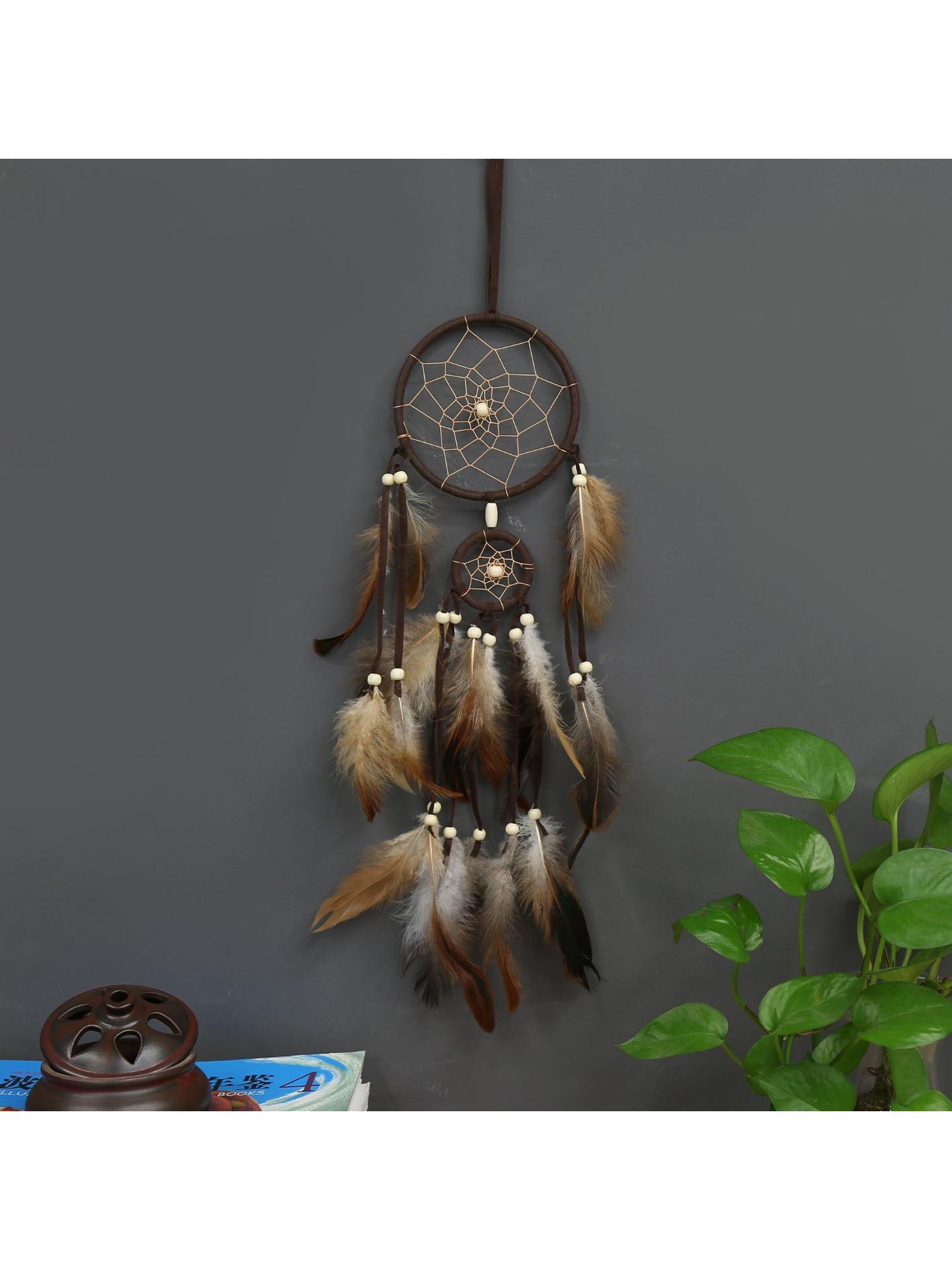 

Two ring Indian style dream catcher pendant Dream Catcher Festival Gift Interior Decoration