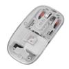 Transparent Computer Mouse 2.4G BT1 BT2 Tri Mode USB Rechargeable Wireless Bluetooth Mouse with USB Receiver for Laptop