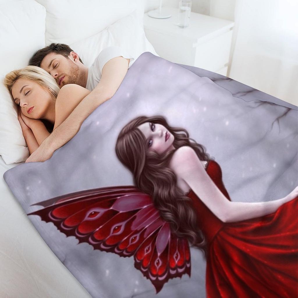 Winter Rose Butterfly Fairy Throw Blanket Heavy Cute Plaid Luxury Summer Beddings Blankets