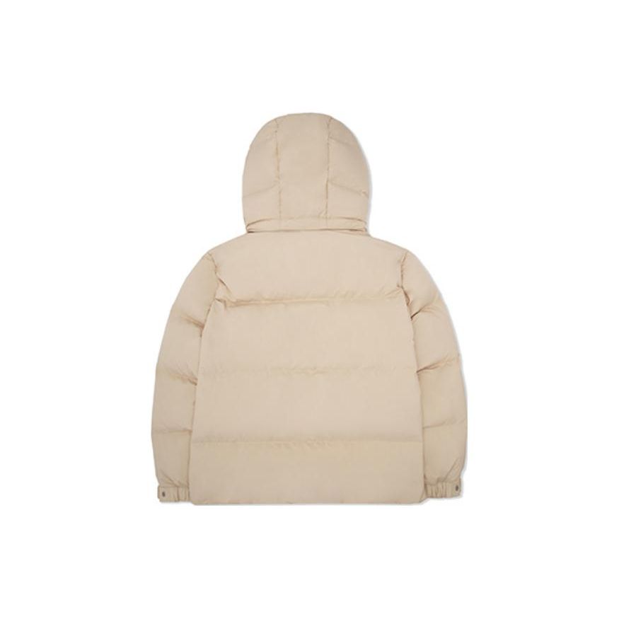 MLB Effen Kleur Met Capuchon Oversized Zakken Donsjack Uniseks Buitenjas Beige 3ADJEC426-43BGS
