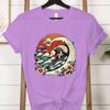 Vintage Opossum Wave Classic Tshirt Women Funny Possum Gift Retro Flower Wave Opossum Tshirt Female Cute Opossum Lover Tees