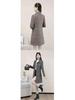 Plus Size Plaid Wool Coat for Middle-Aged Women - Trendy Autumn & Spring Style