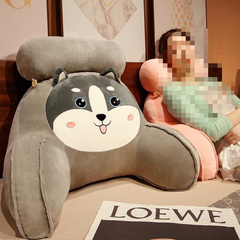 Cartoon Soft Bag Cushion Large Backrest Office Lumbar Support Pillow Reading Playing with Mobile Phones Tatami Pillow Versatile for Multiple Scenarios