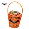 Black Cat Treat Pail Halloween Trick or Bucket for Kids, Pumpkin Face Ghost Bat Candy Snack Basket, Holder with Handle Party Favors Bag
