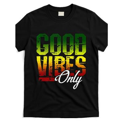 Europäische Größen Reggae-Good-Vibes-Only-Jamaica-One-Love-Rasta-T-Shirt für Männer und Frauen 2025 Sommer Kurzarm Bedrucktes T-Shirt