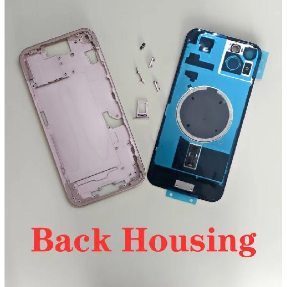 

Housing For iPhone 15 Pro Max 14 Plus 16E 16 Plus Battery Cover+Middle Frame Chassis+with Side Buttons+SIM Tray+Back Cover+Frame 16 E червоний