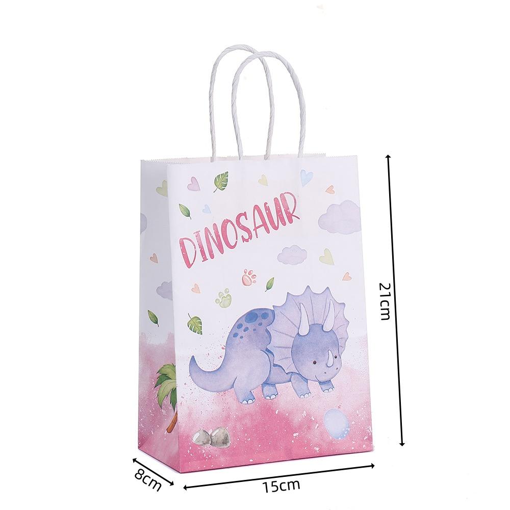 StoBag, Dinosaur Themed Reusable Paper Tote Favor Bags, 12/30Pcs, Perfect for children's Day, Kids’ Birthday Parties and Gifts!