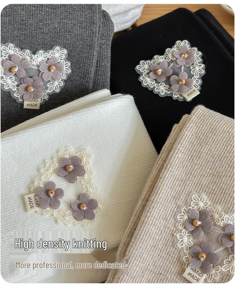 Modische Baumwoll-Samt-Leggings für Mädchen – Vielseitig, elastisch, Neun-Punkte-Hose für Herbst/Winter