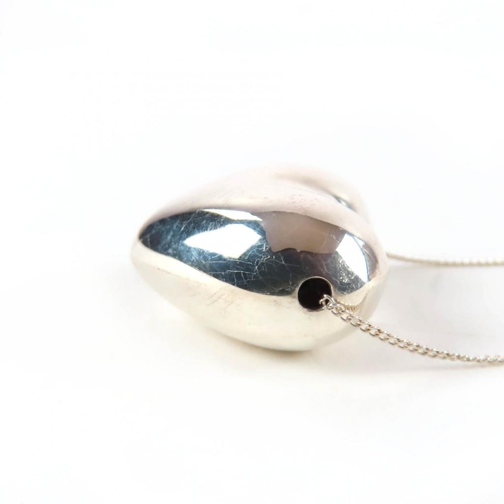 Great TIFFANY&Co. Necklace Pintide Heart Silver 925 Women Used