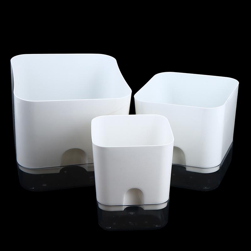 New Self Watering Plant Pot Magnetic Plastic Self-absorbent Cotton Rope Flowerpot For Double-deck Lazy Plant Pot Garden Supplies