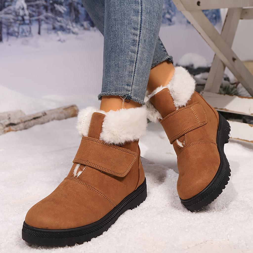 2025 Winter New Plus-size Women's Shoes Plush Snow Boots Thickened Cotton Shoes
