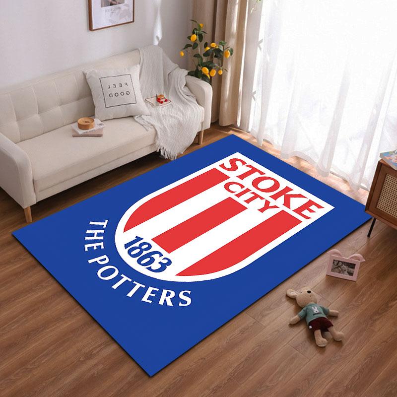 Stoke City Football Logo Carpet Suitable As a Non-slip Mat for the Living Room or Bedroom Sofa