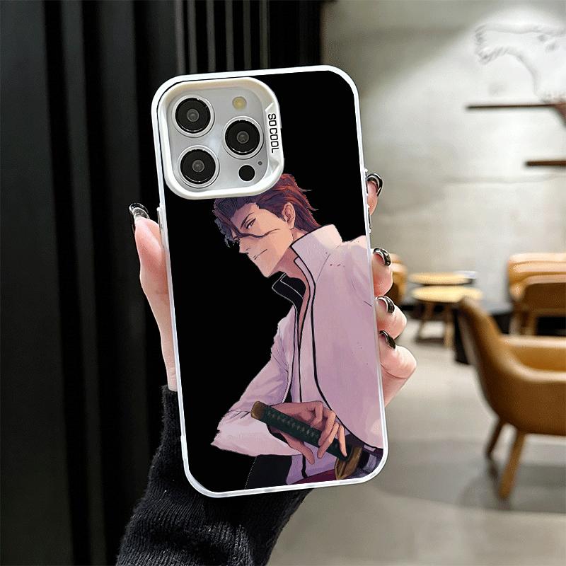 

Bleach Aizen Sousuke Soft Phone Case for iPhone 15 16 17 Pro Max 17Air 16E 14 Plus 13 12 Mini Shockproof Cover Back Shell iPhone 16 Pro