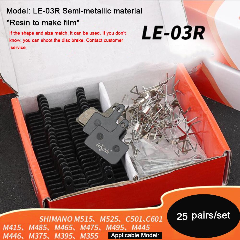 Lebycle-25 Pair MTB Bicycle Disc Brake Pads,Resin,Road Bike Hydraulic Disc Brake Pads,Universal for Shimano,SRAM,AVID,ZOOM,B01S