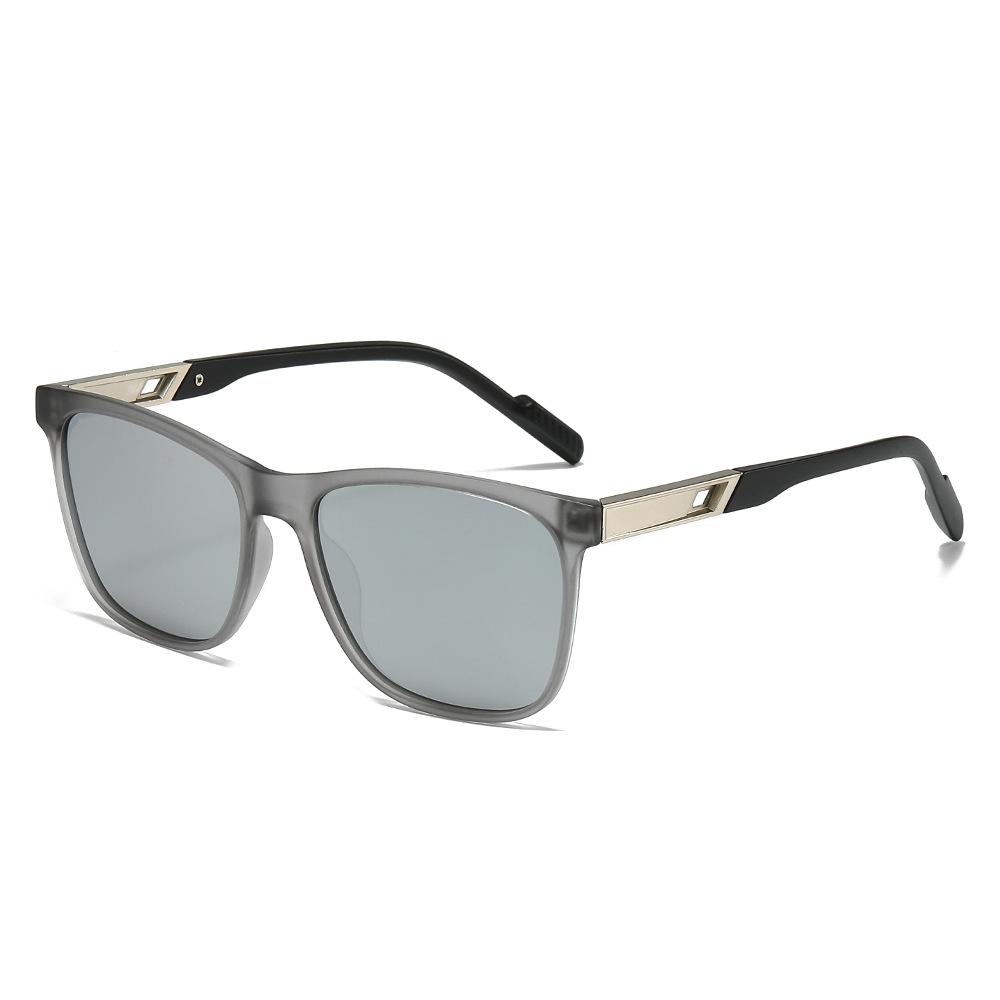 Square Polarized Sunglasses, Simple Personality Sports Glasses With Zinc Alloy Accessories