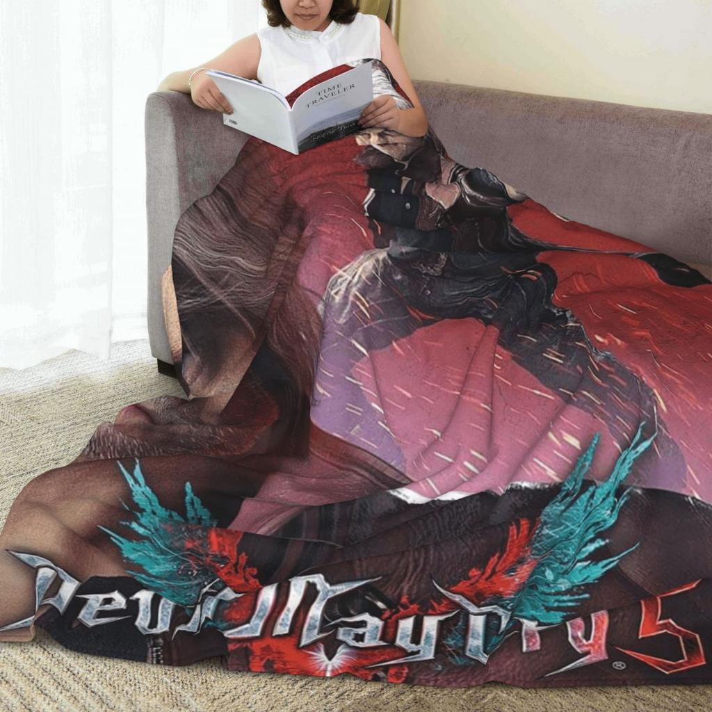 D-Devil May Cry DMC Game Gamer Blankets Flannel Sofa Throw Blanket Breathable for Home Bedroom Outdoor Throws Bedspread Quilt
