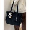 Shoulder bag  new large-capacity corduroy tote bag versatile casual velvet shopping bag