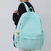 Schoolbag schoolbag ins style niche high school students junior high school girls simple solid color large capacity Korean backpack women's shoulder 
