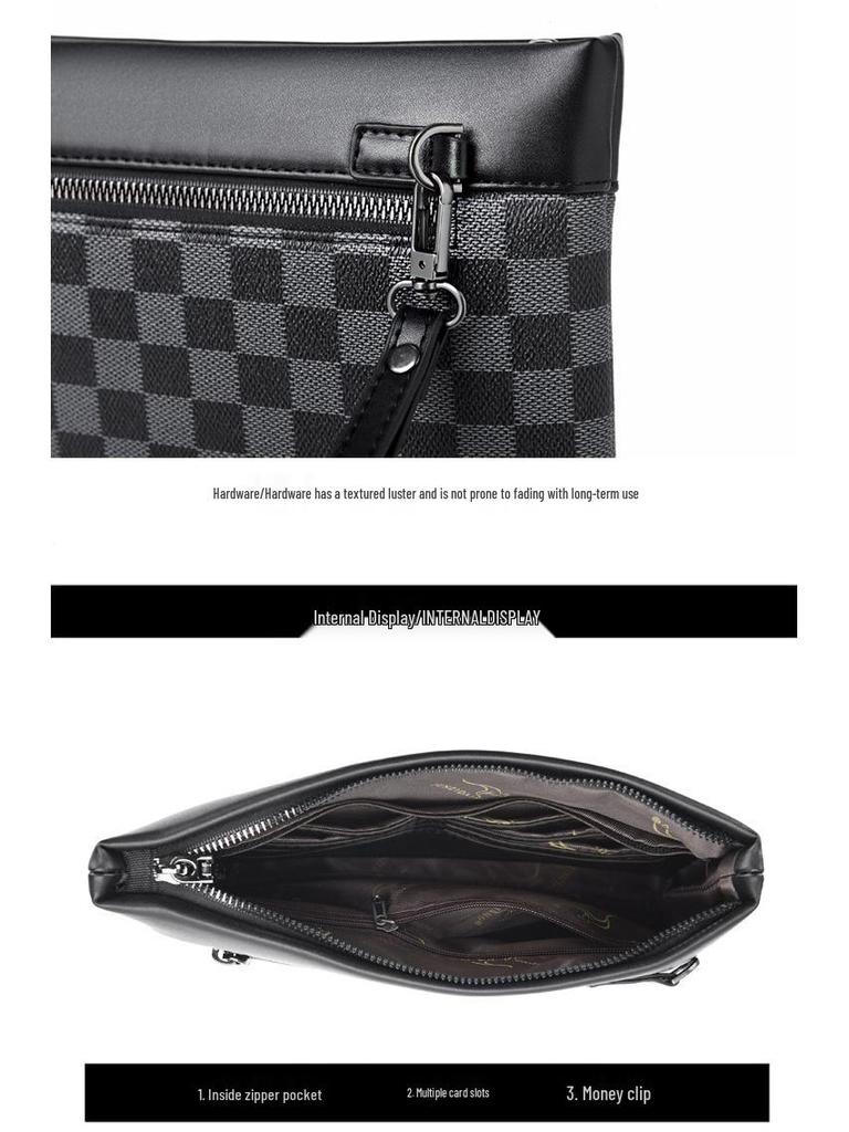 2024 Trendige Herren-Handclutch - Modische lässige Umschlag-Handtasche