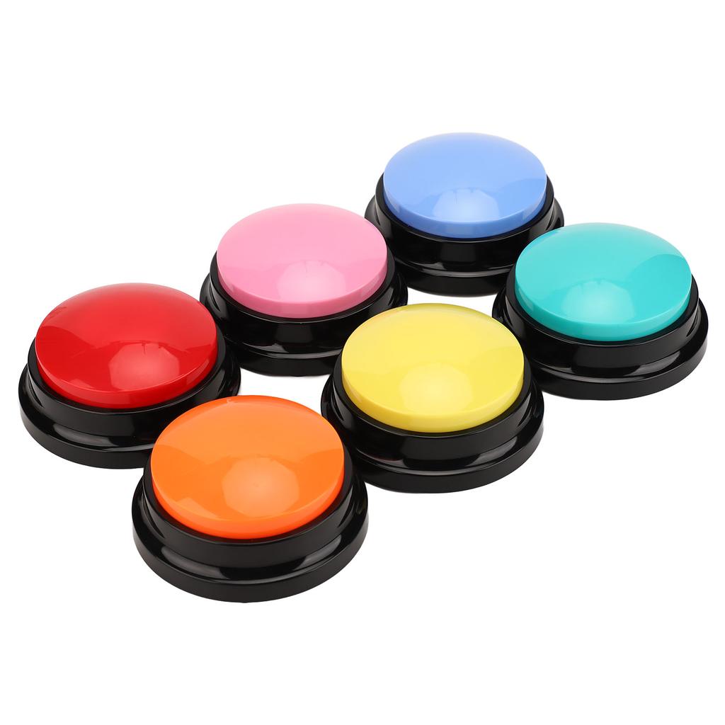 6pcs Dog Record Button Multifunction Portable 30 Seconds Record Talking Buttons for Cats Dogs Pets