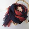 Decorative Striped Linen Scarf Versatile Unisex New Scarf Versatile Japanese Design Cotton Linen Scarves