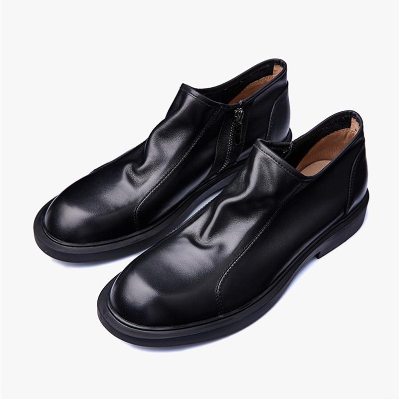 

Большой размер 44 45, британские ретро-досуговые мужские повседневные кожаные ботинки, легкая модная обувь для бизнесменов